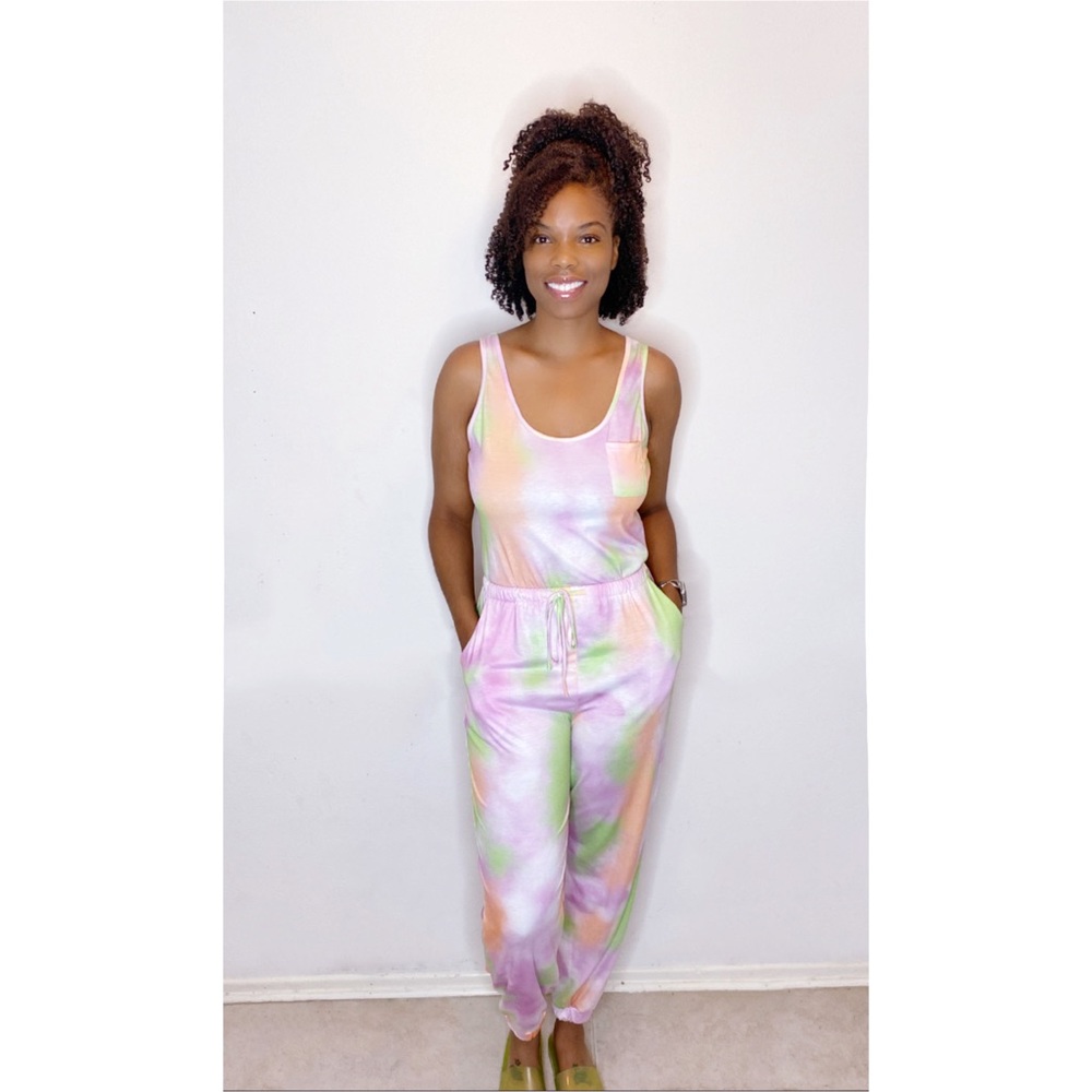 🌸 Purple Tie Dye Kim Onesie Loungewear